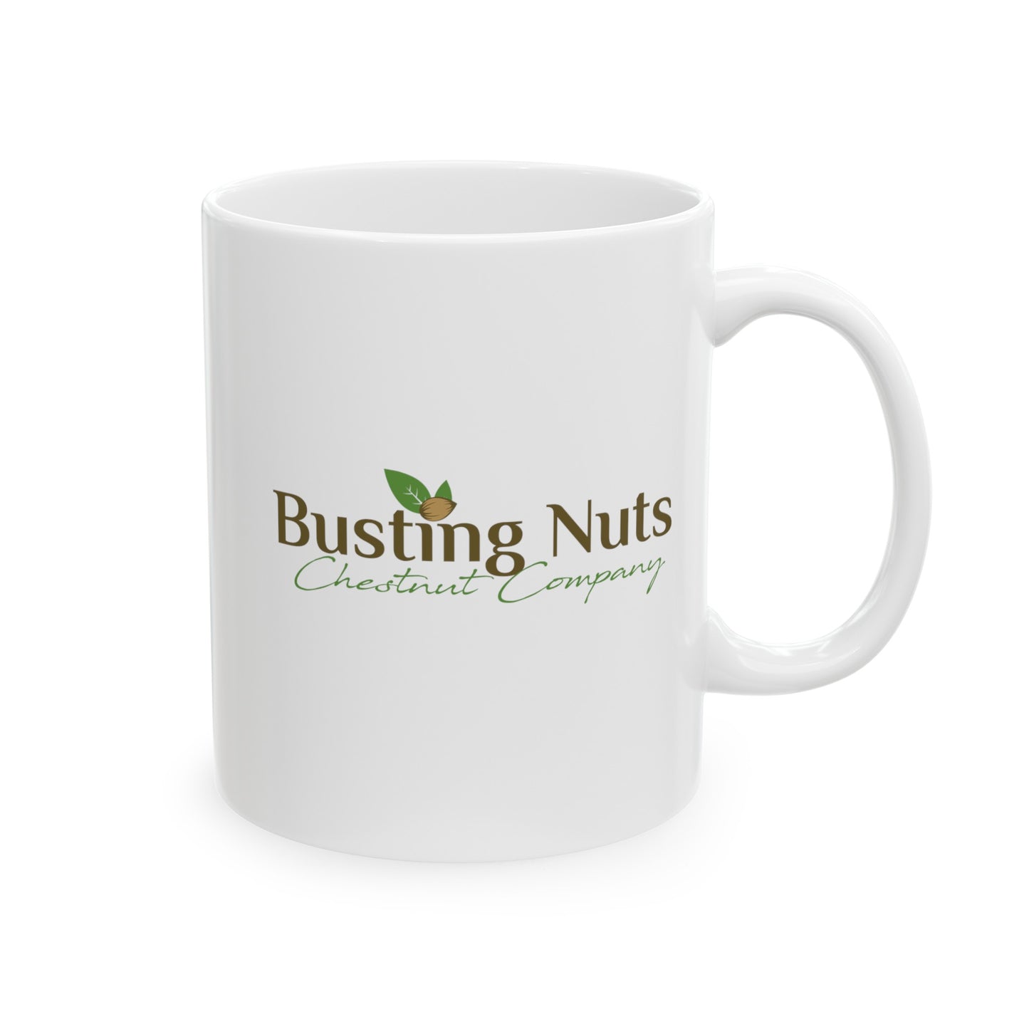 Busting Nuts Chestnut Company Mug, (11oz, 15oz)