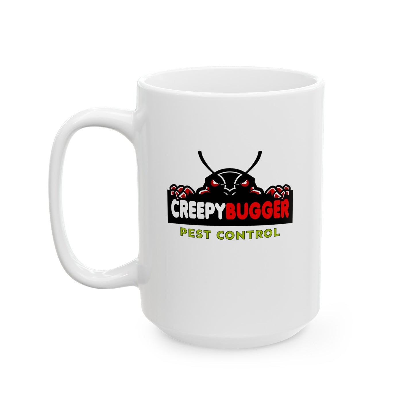Creepy Bugger Pest Control Mug, (11oz, 15oz)