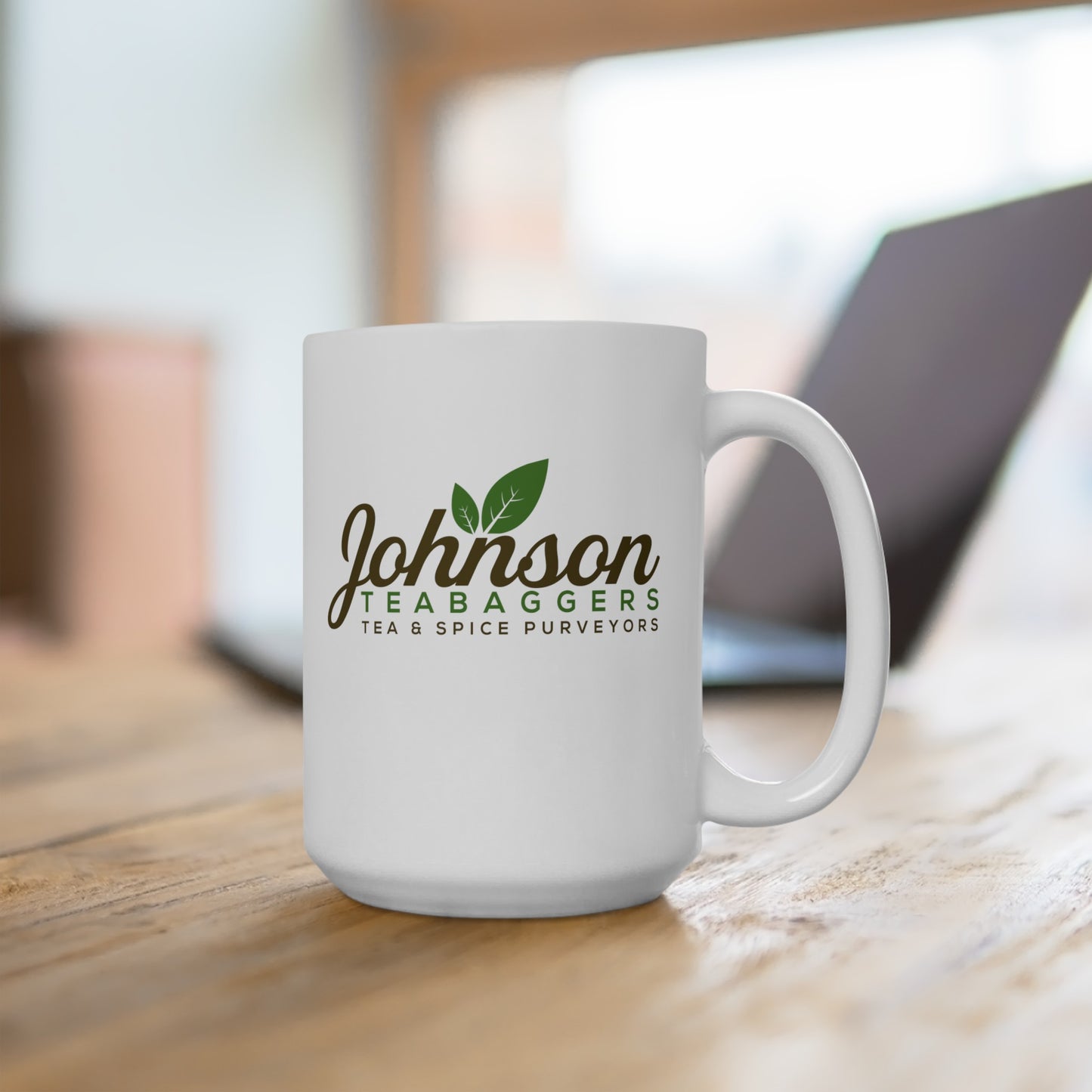 Johnson Teabaggers Tea & Spice Purveyors Mug, (11oz, 15oz)
