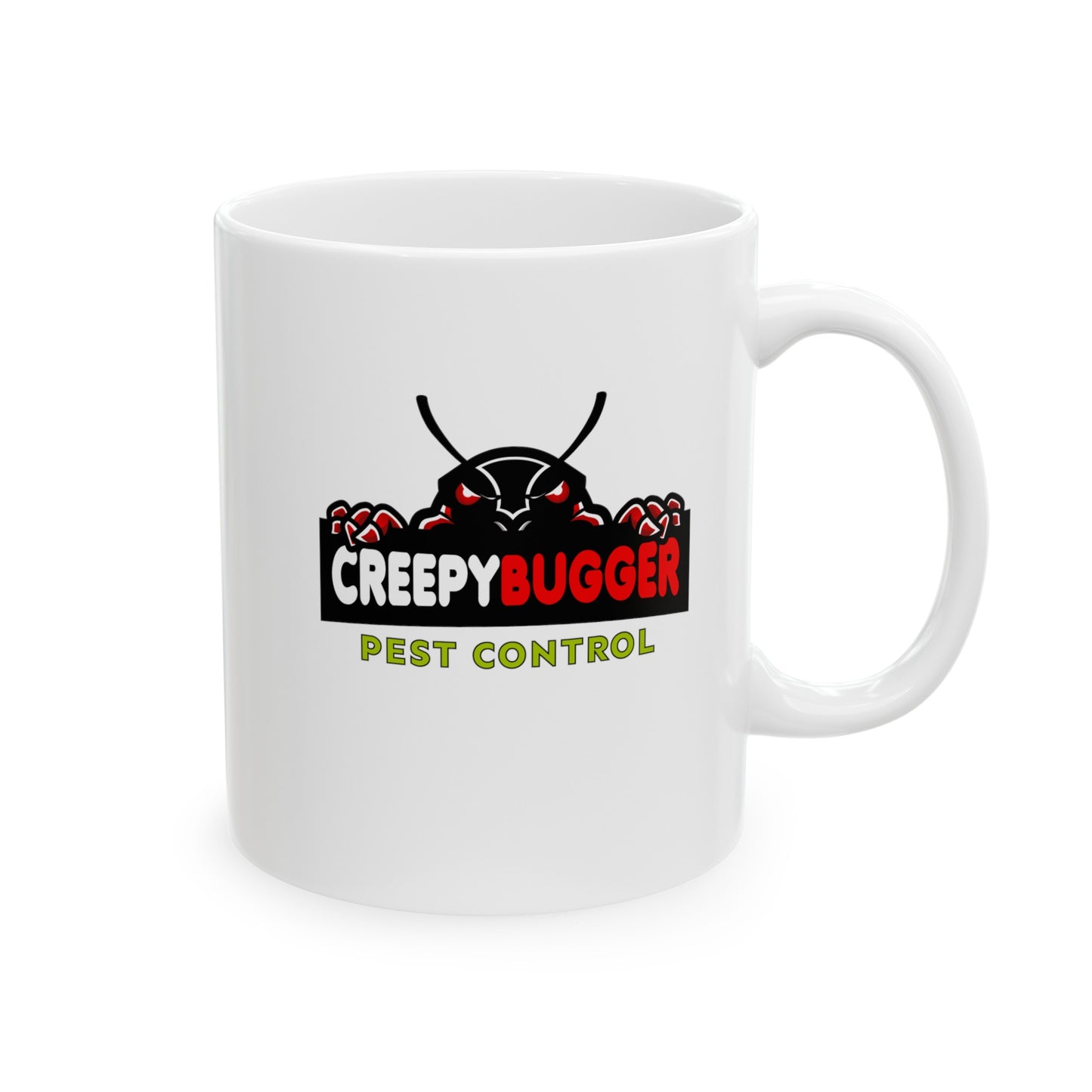 Creepy Bugger Pest Control Mug, (11oz, 15oz)