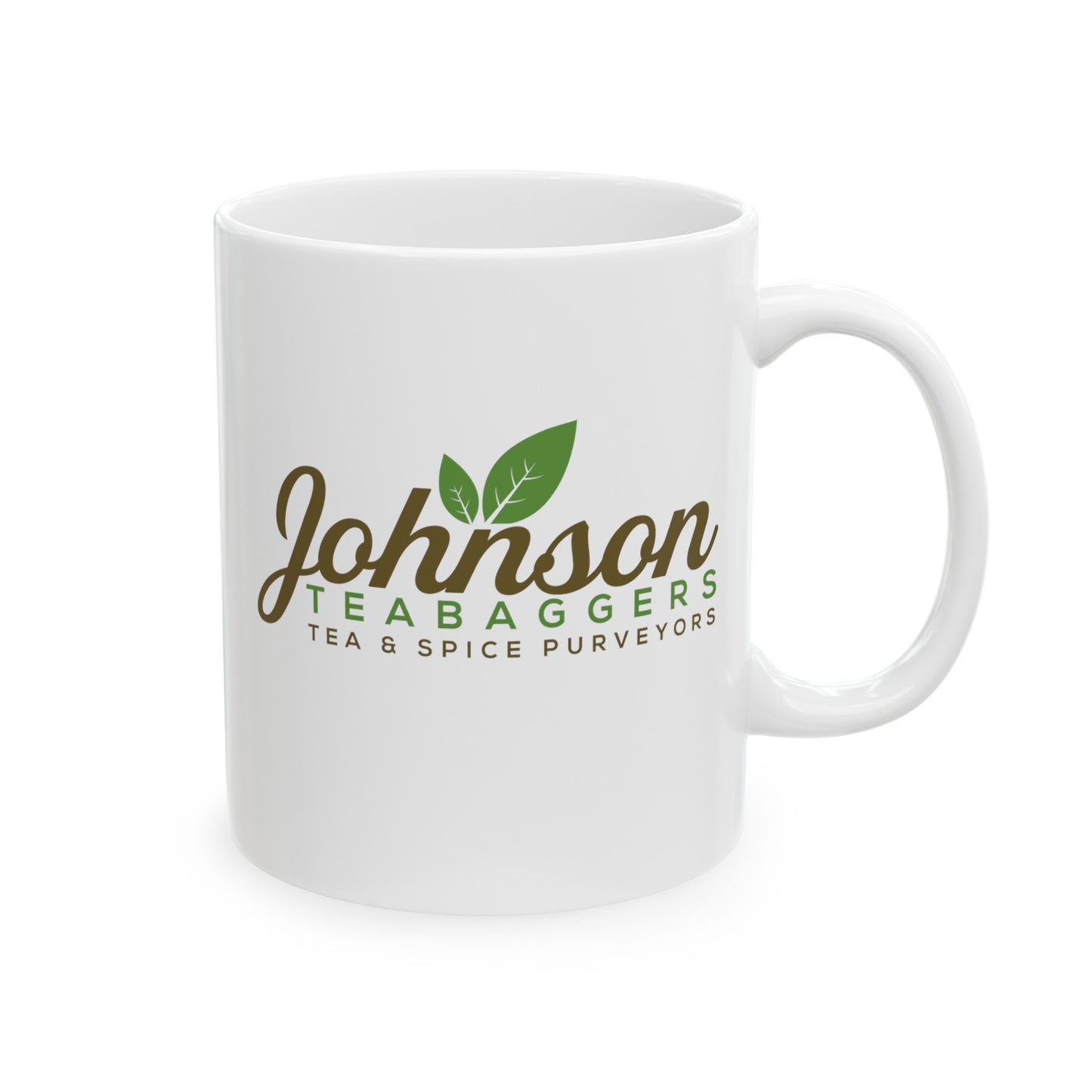 Johnson Teabaggers Tea & Spice Purveyors Mug, (11oz, 15oz)