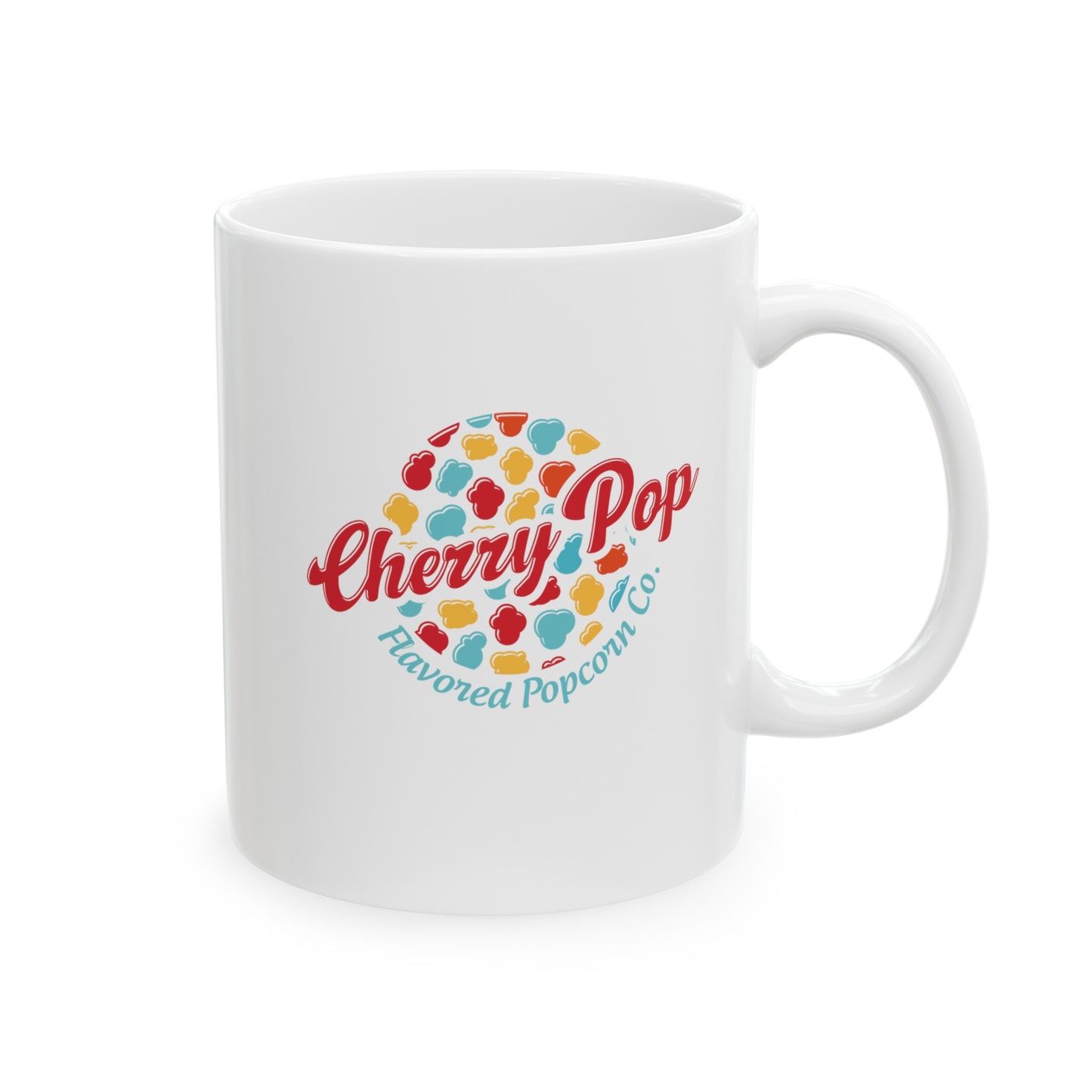 Cherry Pop Flavored Popcorn Co. Mug, (11oz, 15oz)