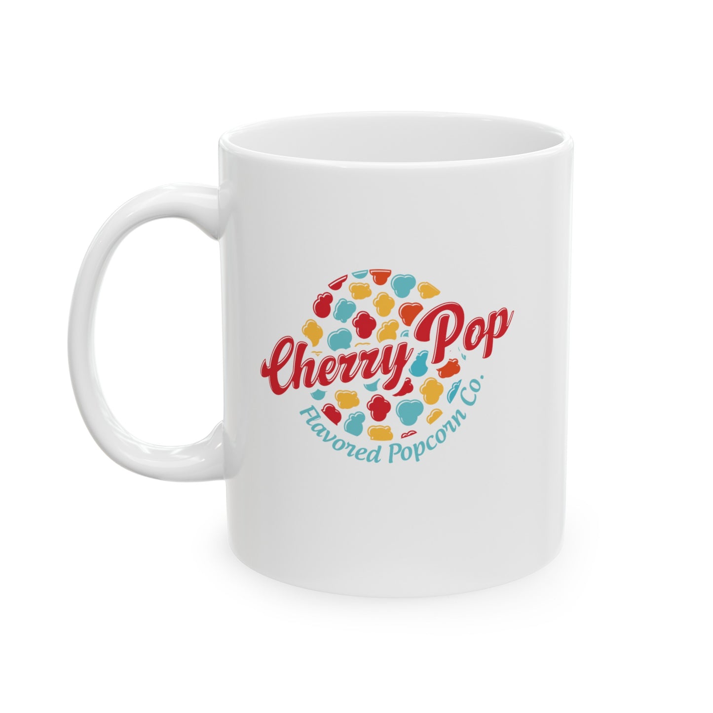 Cherry Pop Flavored Popcorn Co. Mug, (11oz, 15oz)