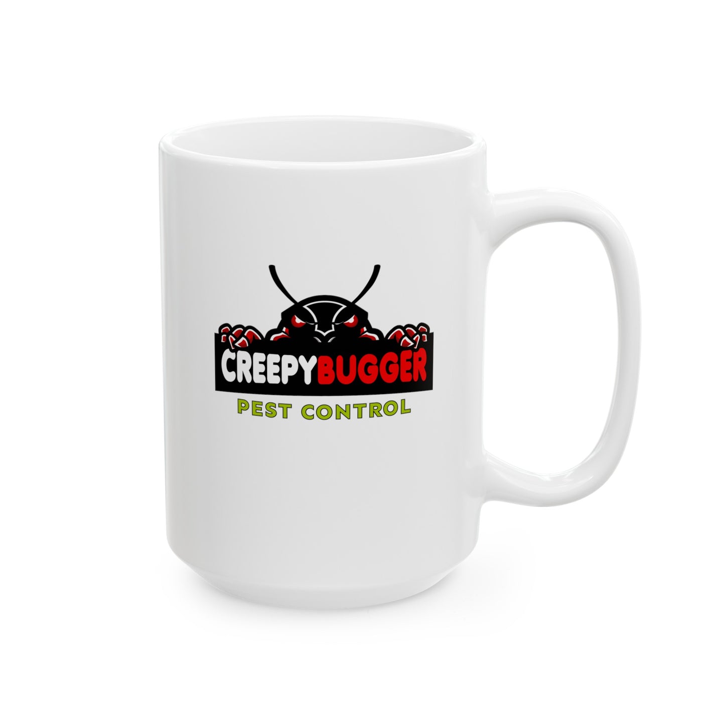 Creepy Bugger Pest Control Mug, (11oz, 15oz)