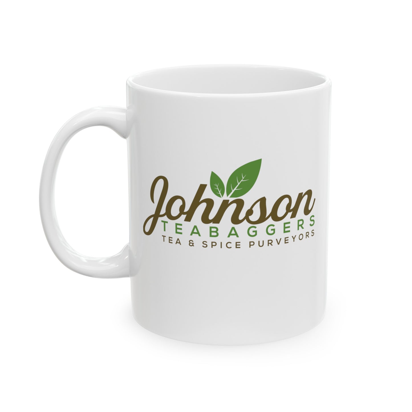 Johnson Teabaggers Tea & Spice Purveyors Mug, (11oz, 15oz)