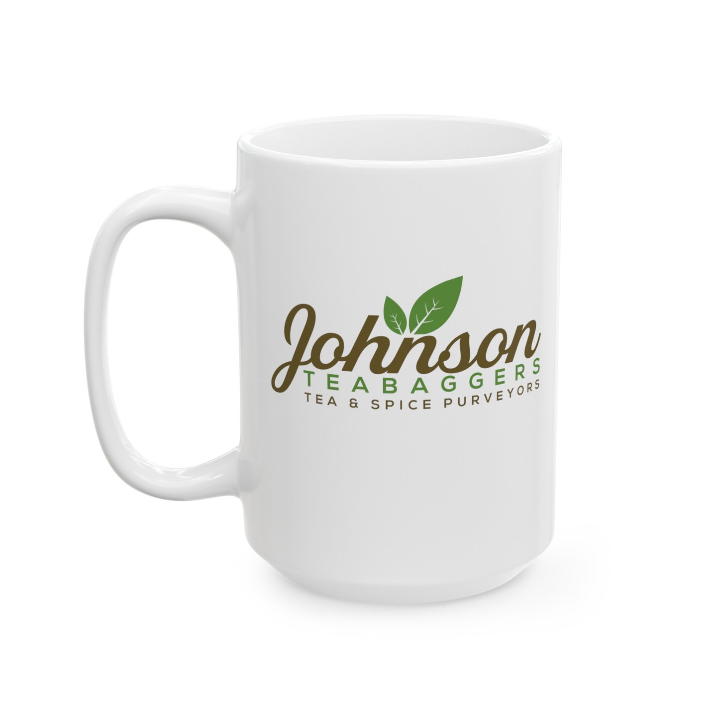 Johnson Teabaggers Tea & Spice Purveyors Mug, (11oz, 15oz)