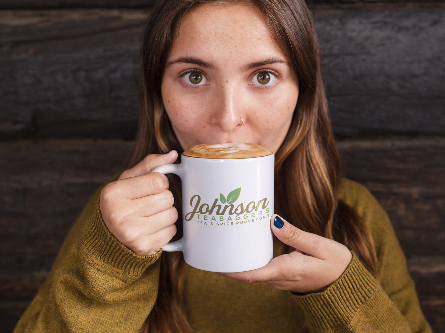 Johnson Teabaggers Tea & Spice Purveyors Mug, (11oz, 15oz)