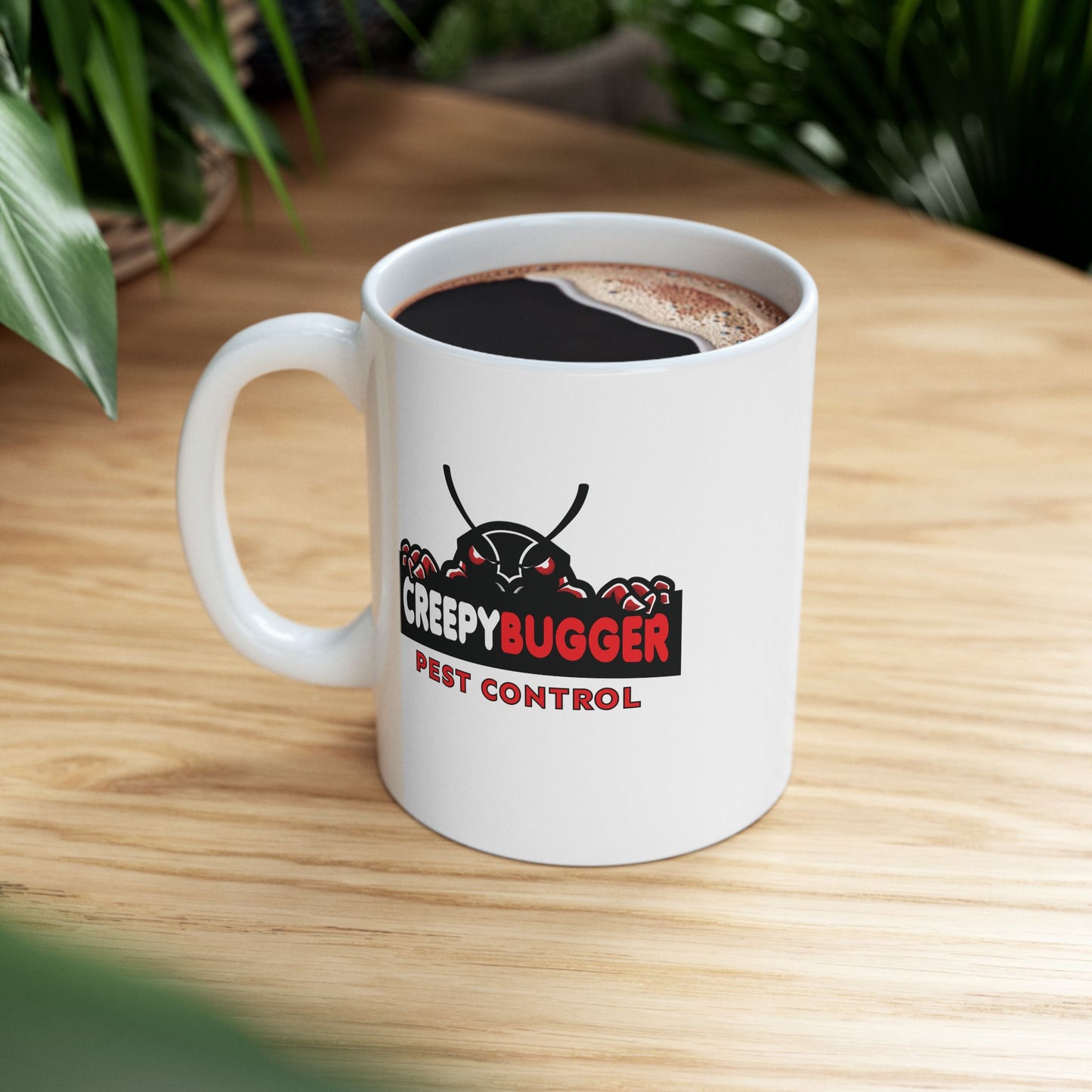 Creepy Bugger Pest Control — Funny Coffee Mug (11oz & 15oz)