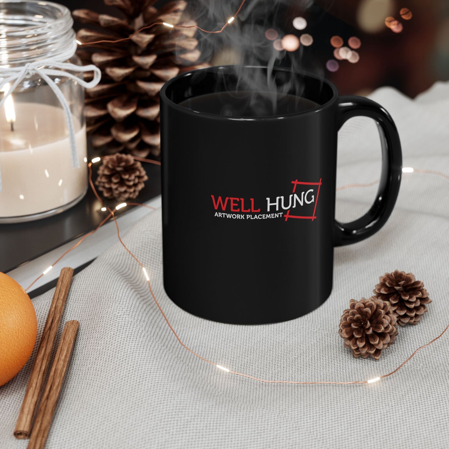 Well Hung Artwork Placement — Funny Coffee Mug (11oz, 15oz)