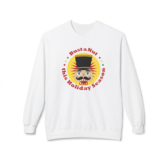 Bust a Nut this Holiday Season -- Crewneck Sweatshirt