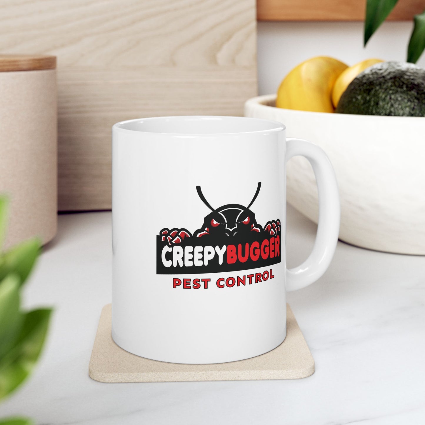 Creepy Bugger Pest Control — Funny Coffee Mug (11oz & 15oz)
