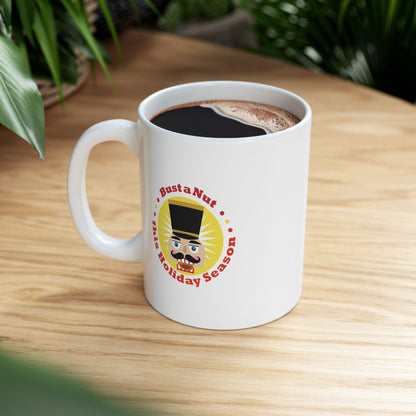 Bust a Nut this Holiday Season — Funny Holiday Coffee Mug (11oz, 15oz)